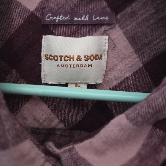 Scotch & Soda Purple Plaid Shirt - Picture 4 of 8